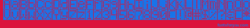 DjbUpOnTheScoreboard Font – Blue Fonts on Red Background