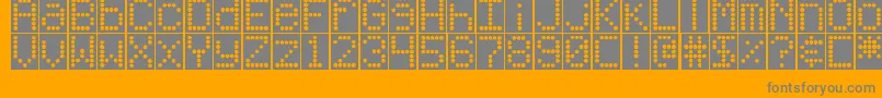 DjbUpOnTheScoreboard Font – Gray Fonts on Orange Background