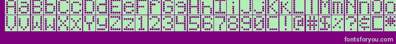 DjbUpOnTheScoreboard Font – Green Fonts on Purple Background