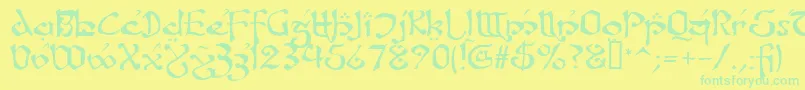 Lisätietoja FanjoLeoda-fontista FanjoLeoda-fontti – vihreät fontit keltaisella taustalla