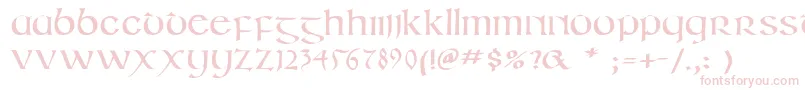 Irishuncialphabet Font – Pink Fonts on White Background