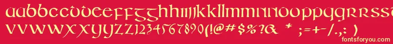 fuente Irishuncialphabet – Fuentes Amarillas Sobre Fondo Rojo