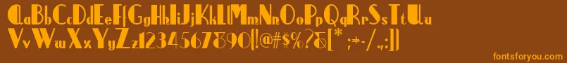 Anchor ffy Font – Orange Fonts on Brown Background