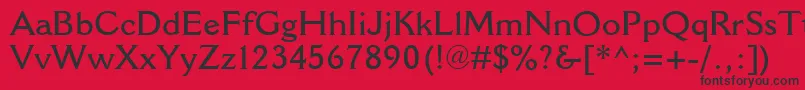 フォントCantoriaMtSemibold – 赤い背景に黒い文字