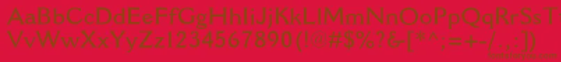 CantoriaMtSemibold Font – Brown Fonts on Red Background
