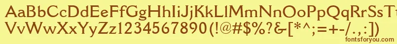 More about CantoriaMtSemibold Font CantoriaMtSemibold Font – Brown Fonts on Yellow Background