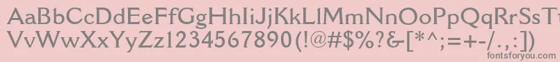 CantoriaMtSemibold Font – Gray Fonts on Pink Background