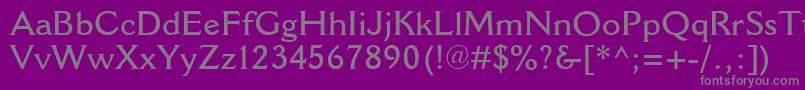 CantoriaMtSemibold Font – Gray Fonts on Purple Background