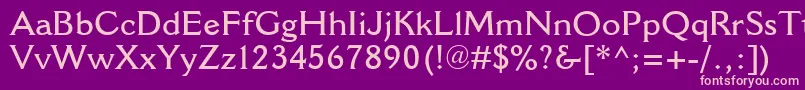 CantoriaMtSemibold Font – Pink Fonts on Purple Background