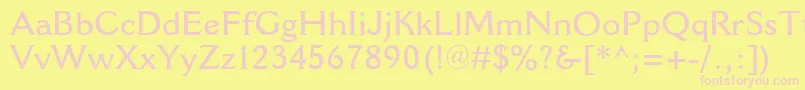 CantoriaMtSemibold Font – Pink Fonts on Yellow Background
