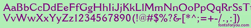 CantoriaMtSemibold Font – Purple Fonts on Green Background