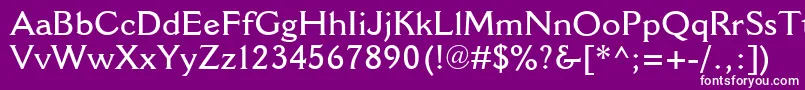 CantoriaMtSemibold Font – White Fonts on Purple Background