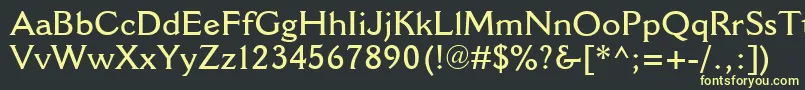 CantoriaMtSemibold Font – Yellow Fonts on Black Background