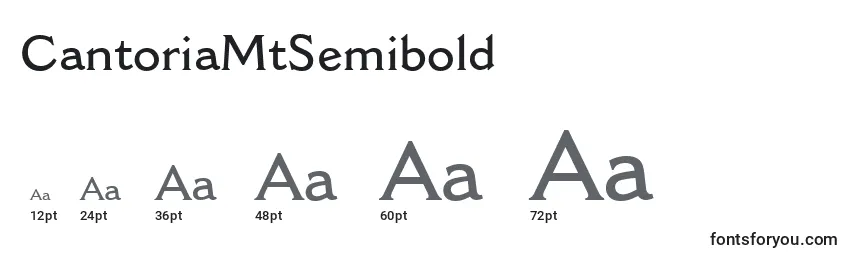 Размеры шрифта CantoriaMtSemibold