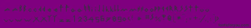 IronhMetallLigth-fontti – mustat fontit violetilla taustalla