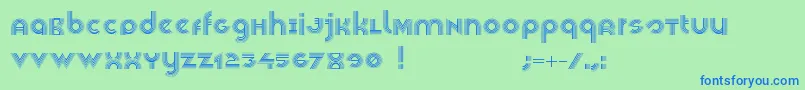 More about Veselka4f Font Veselka4f Font – Blue Fonts on Green Background