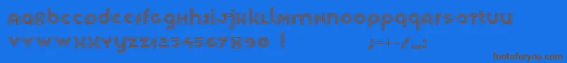 Veselka4f Font – Brown Fonts on Blue Background