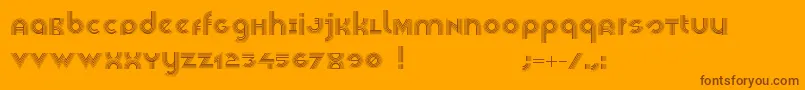 Veselka4f-Schriftart – Braune Schriften auf orangefarbenem Hintergrund