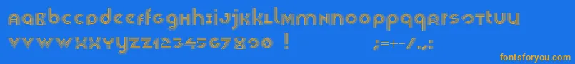 Fonte Veselka4f – fontes laranjas em um fundo azul