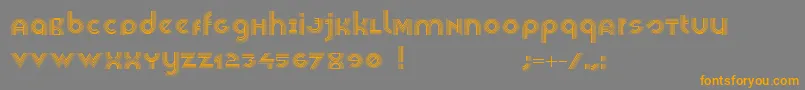 Veselka4f Font – Orange Fonts on Gray Background