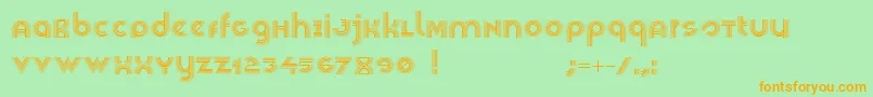 Veselka4f Font – Orange Fonts on Green Background