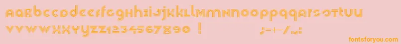 Шрифт Veselka4f – оранжевые шрифты на розовом фоне
