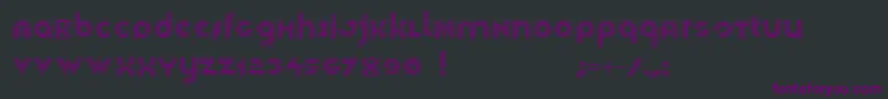 Veselka4f Font – Purple Fonts on Black Background