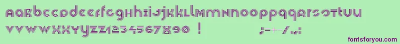 Veselka4f Font – Purple Fonts on Green Background