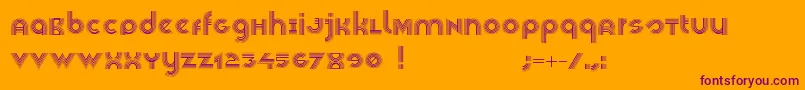Veselka4f-Schriftart – Violette Schriften auf orangefarbenem Hintergrund