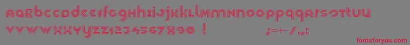 Veselka4f Font – Red Fonts on Gray Background