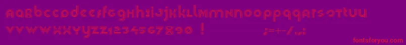 フォントVeselka4f – 紫の背景に赤い文字