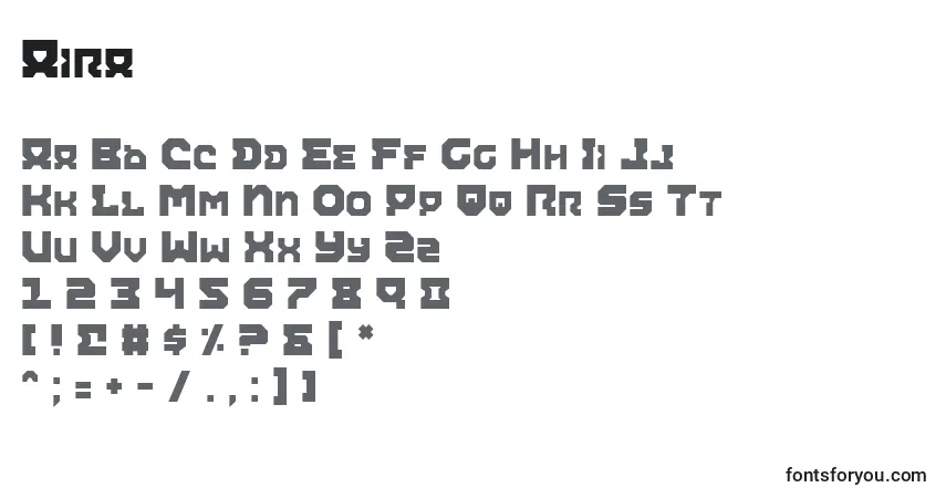 Schriftart Aira – Alphabet, Zahlen, spezielle Symbole