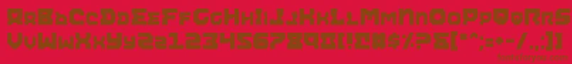 Aira Font – Brown Fonts on Red Background