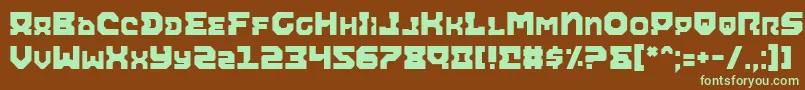 Aira-fontti – vihreät fontit ruskealla taustalla