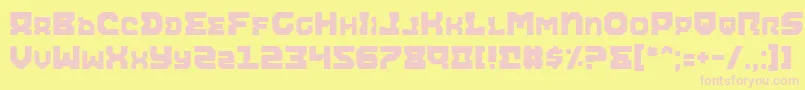 Шрифт Aira – розовые шрифты на жёлтом фоне