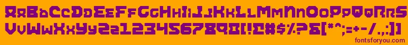 Шрифт Aira – фиолетовые шрифты на оранжевом фоне