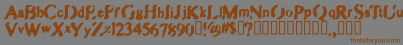 Zippb Font – Brown Fonts on Gray Background