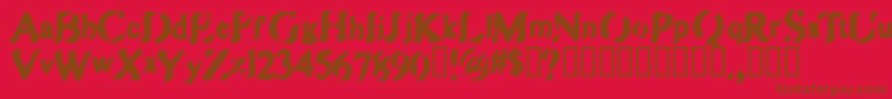 Zippb Font – Brown Fonts on Red Background