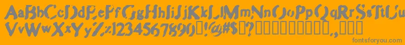 Zippb Font – Gray Fonts on Orange Background