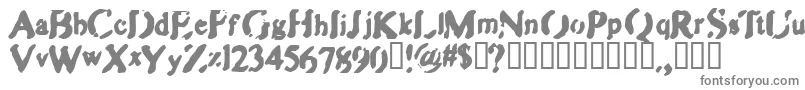 フォントZippb – 白い背景に灰色の文字