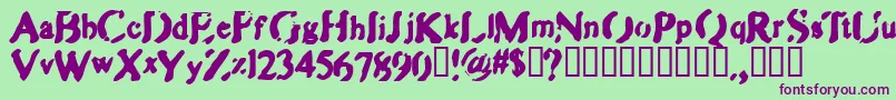 Zippb Font – Purple Fonts on Green Background