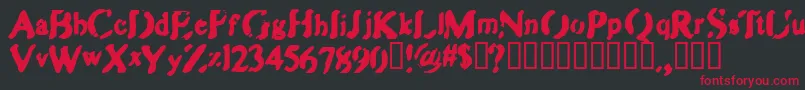 Zippb Font – Red Fonts on Black Background