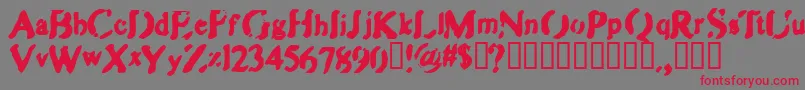 Zippb Font – Red Fonts on Gray Background