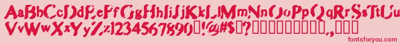 Zippb Font – Red Fonts on Pink Background