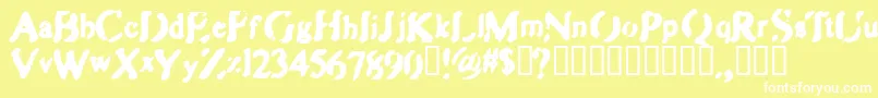 Zippb Font – White Fonts on Yellow Background