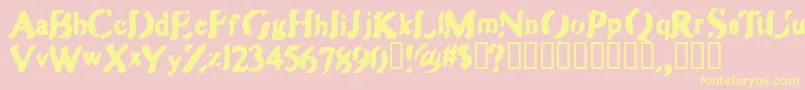 Zippb Font – Yellow Fonts on Pink Background