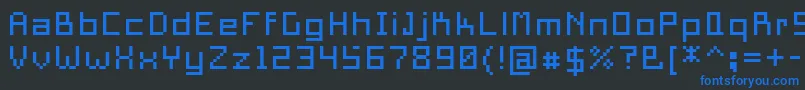 PixelSquare10 Font – Blue Fonts on Black Background