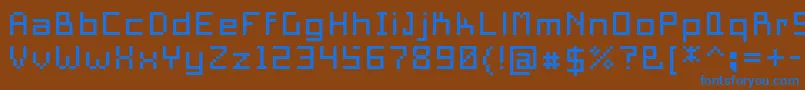 Шрифт PixelSquare10 – синие шрифты на коричневом фоне