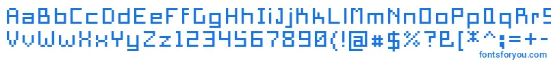 PixelSquare10 Font – Blue Fonts on White Background