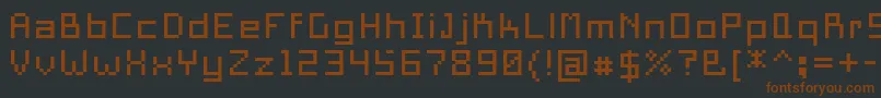 PixelSquare10 Font – Brown Fonts on Black Background